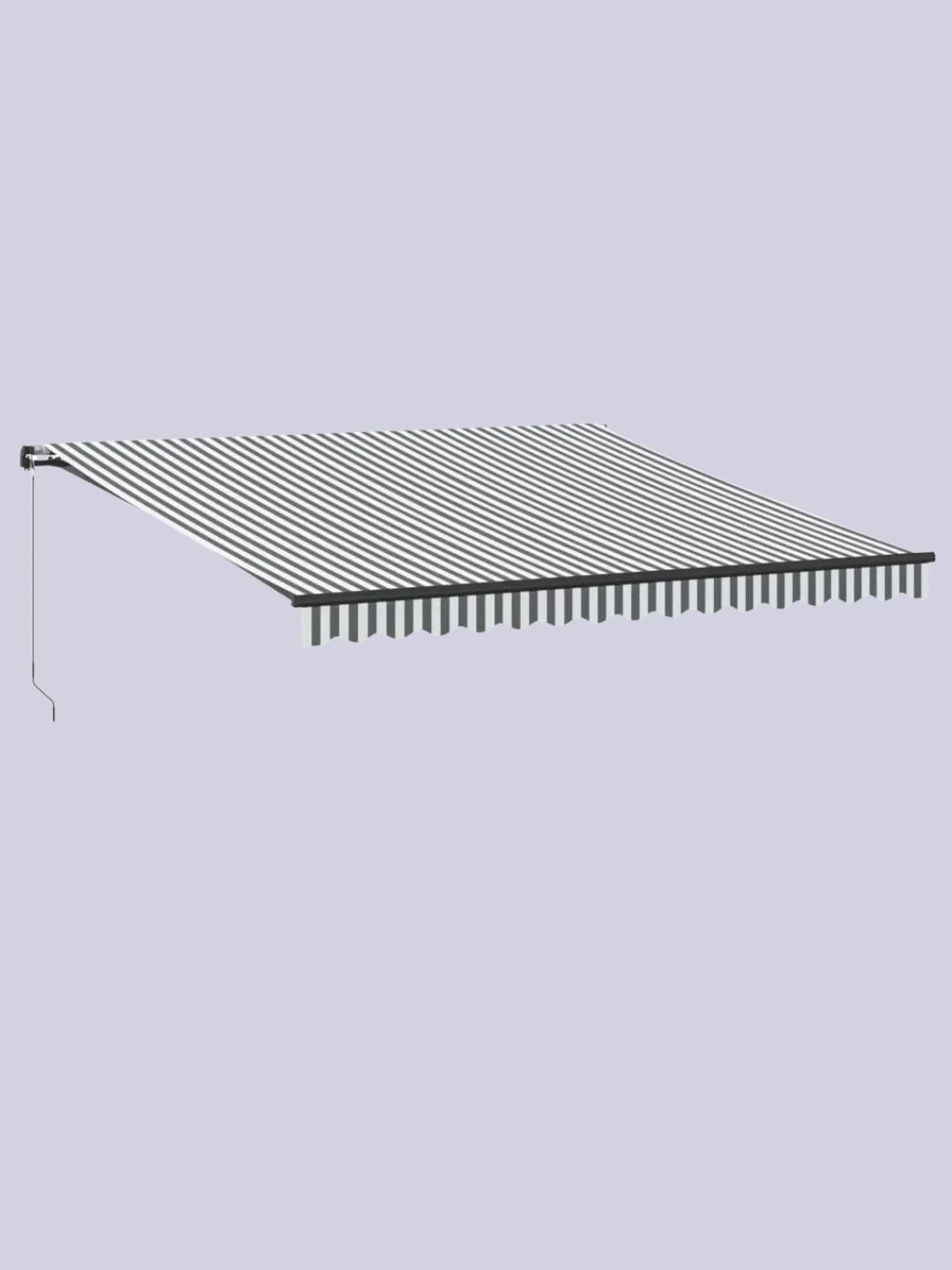 Berkfield Home, Manual Retractable Awning in Anthracite and White