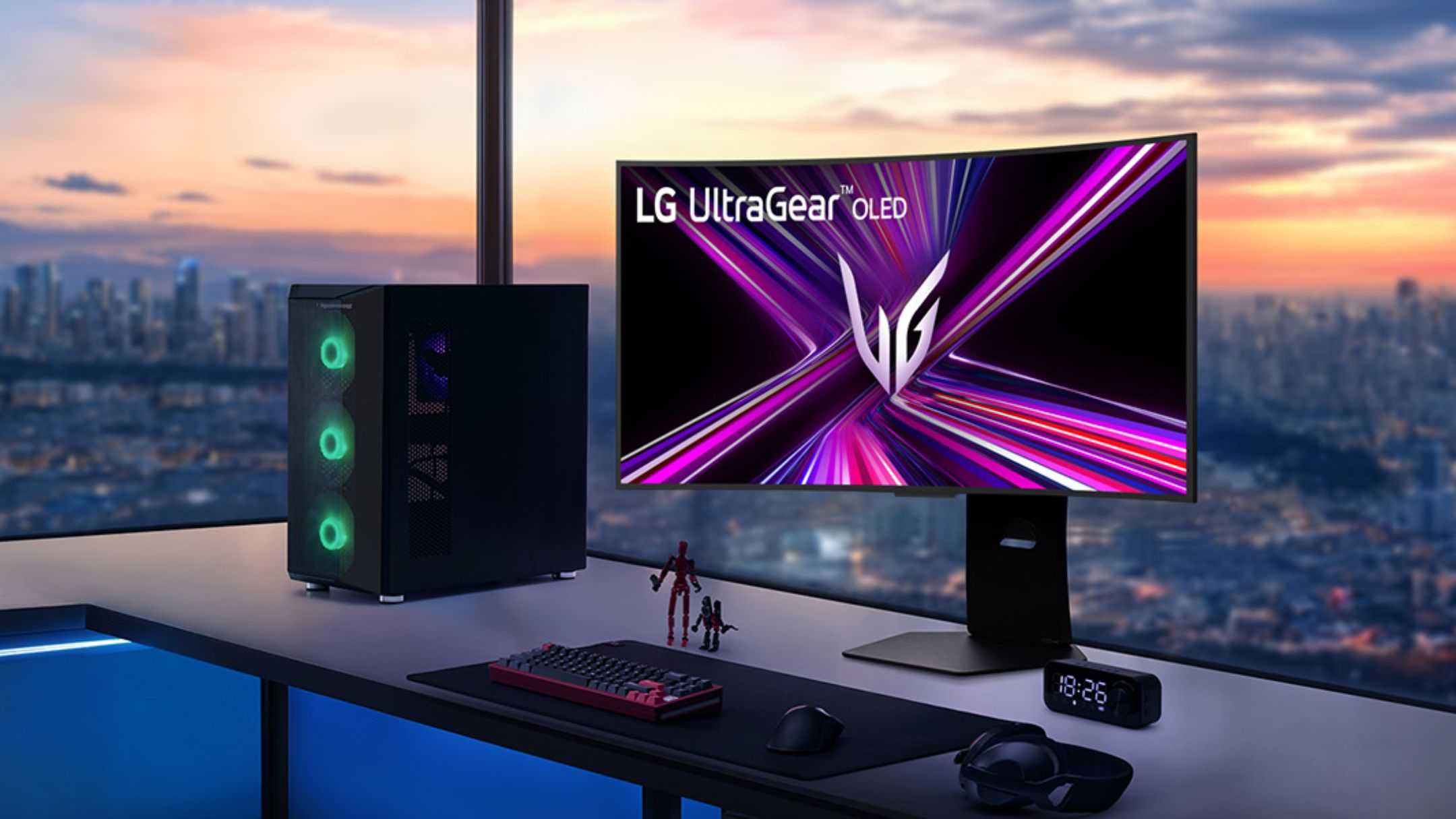 LG 34GX900A-B 34-Inch Ultragear monitor on a desk