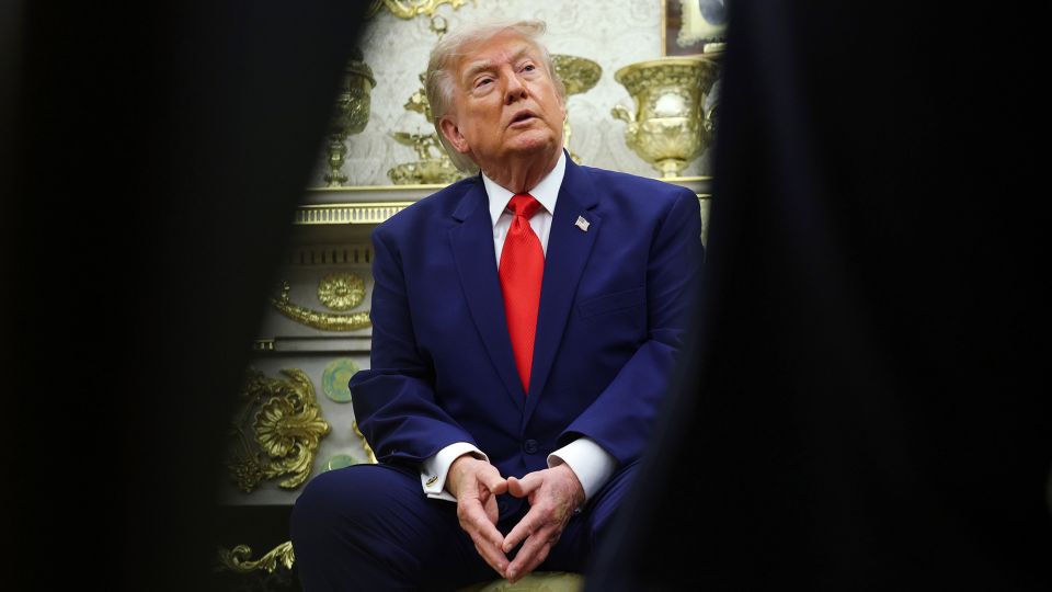 President Donald Trump looks on during a bilateral meeting with President of Lebanon Joseph Aoun in the Oval Office of the White House on July 21, 2026. - Kevin Dietsch/Getty Images