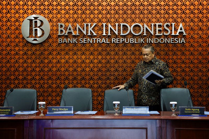 Press conference with Indonesia's Central Bank Governor Perry Warjiyo in Jakarta