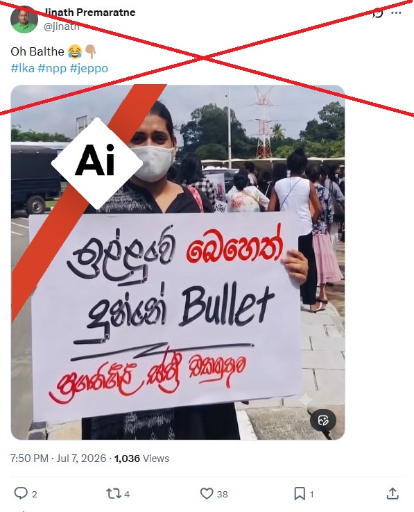 Posts doctor old photo of prisoner rights protest in Sri Lanka to mock Colombo mayor