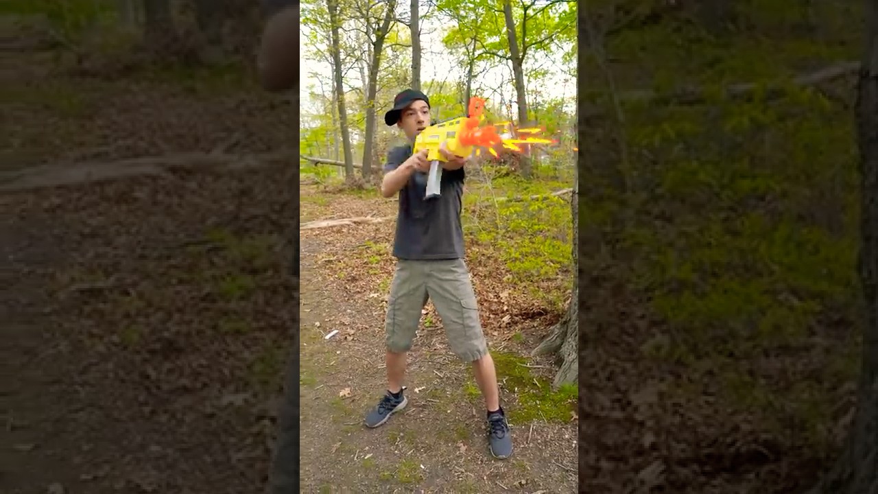 Fortnite in real life! Epic NERF battle & shield potion challenge