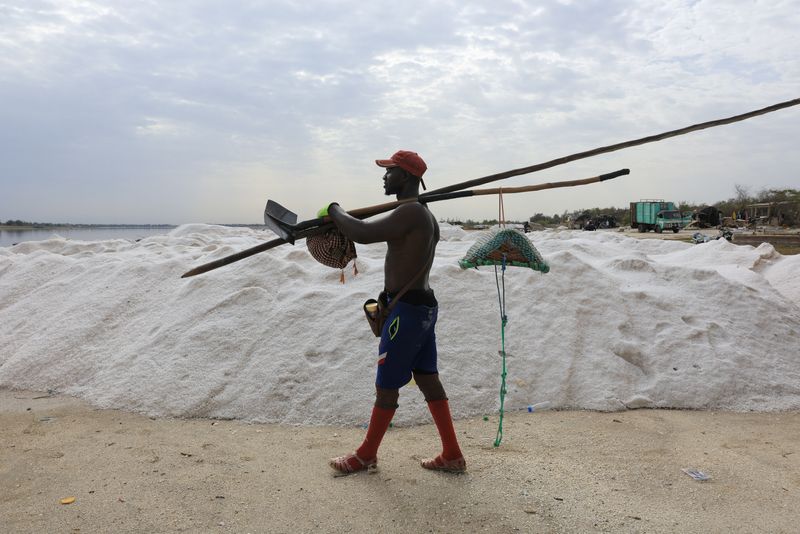Salt workers return to Senegal's Pink Lake after years of disruption