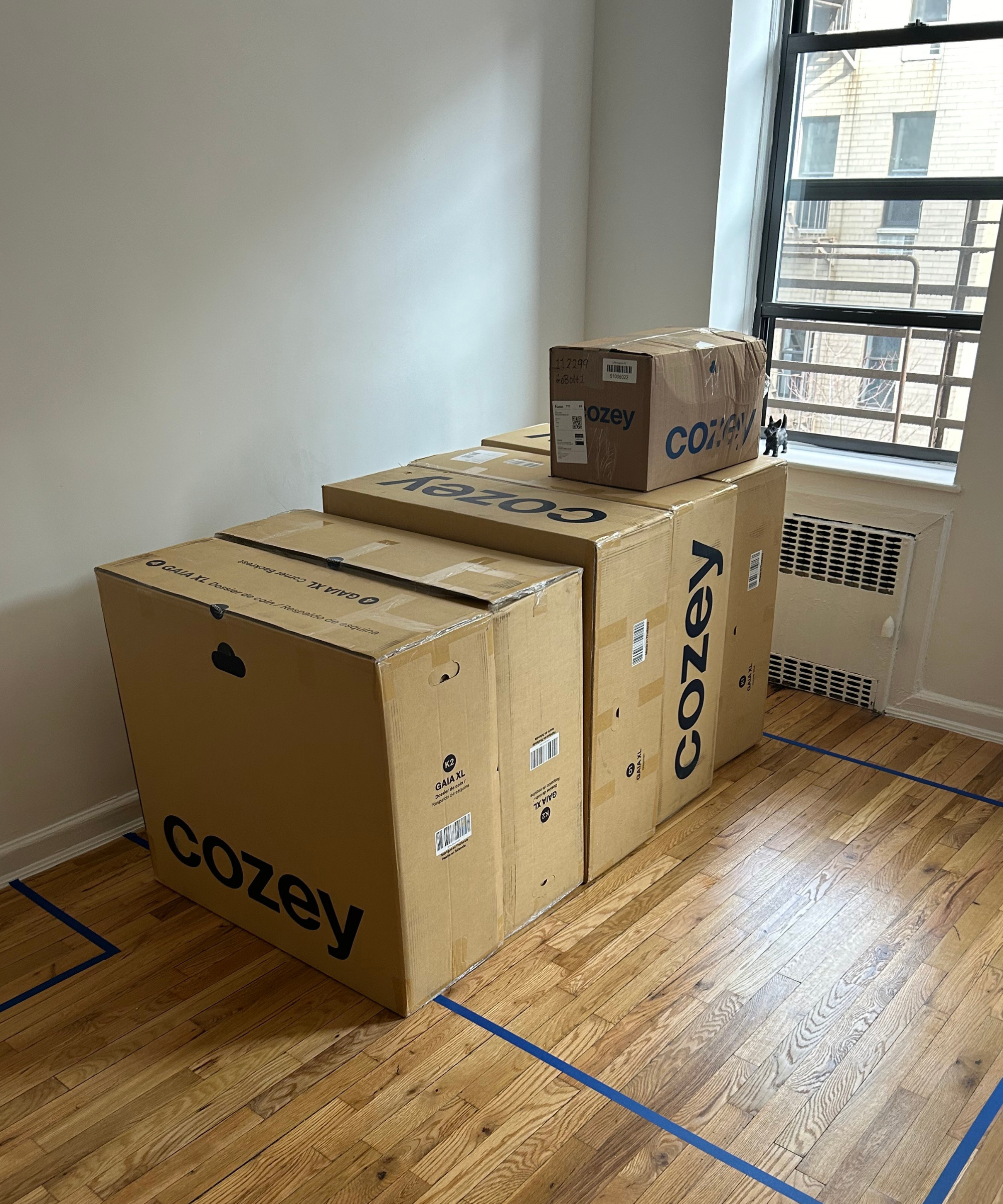 boxes in a room