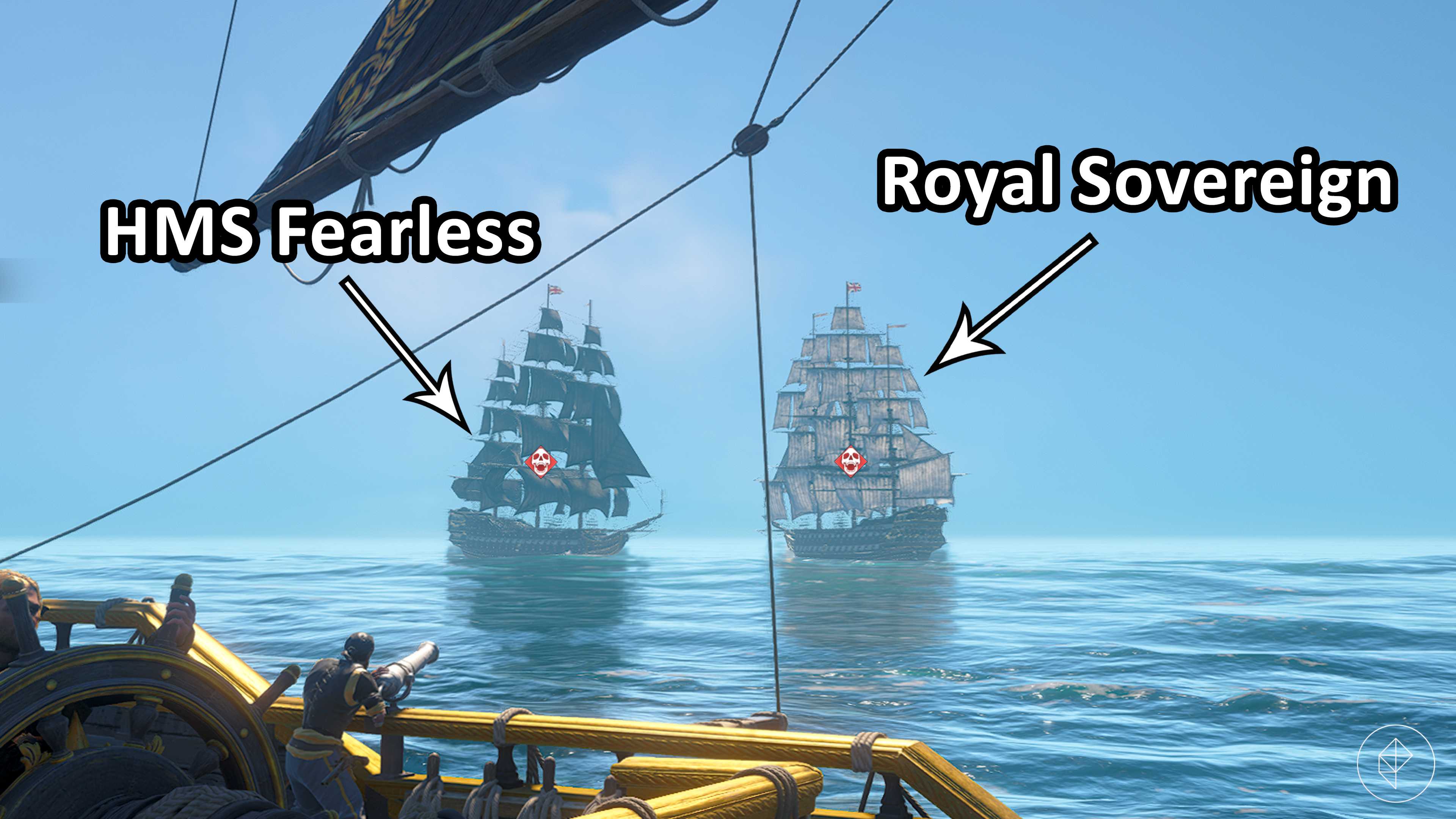 The HMS Fearless and Royal Sovereign in Assassin's Creed Black Flag Resynced.