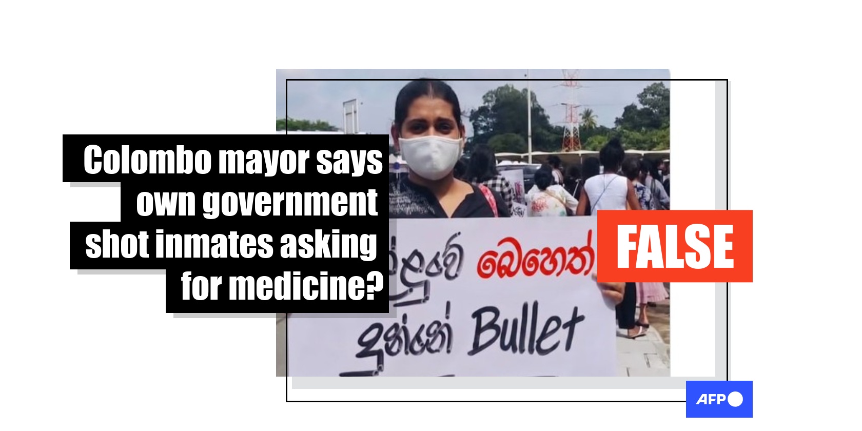 Posts doctor old photo of prisoner rights protest in Sri Lanka to mock Colombo mayor