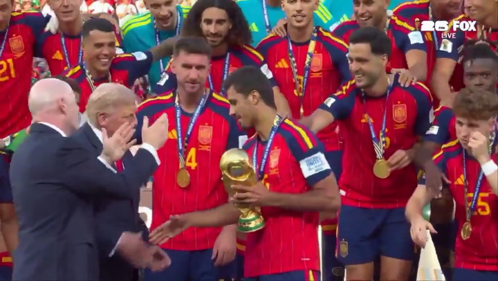 Donald Trump shares his own version of World Cup celebration