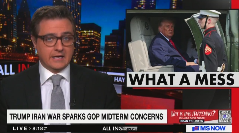 ‘You Could Literally Hear the Panic’: MS NOW’s Chris Hayes Airs Clips of Fox Hosts Imploring Trump To Wrap Up Iran War
