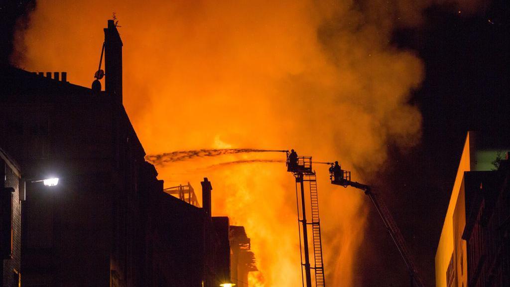 The building was devastated by the second fire in 2018