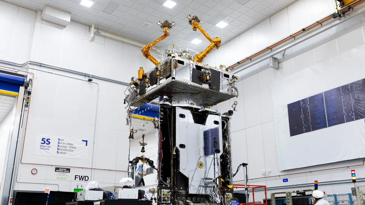 The MRV-MEP payload at Northrop Grumman's facility in Dulles, Virginia.
