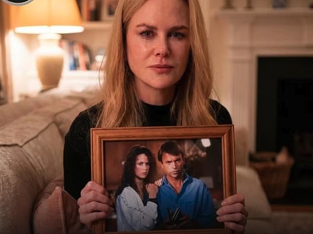 The page has also uploaded similar AI-generated posts of other Aussie celebrities crying following Neill's death - including Nicole Kidman (pictured)