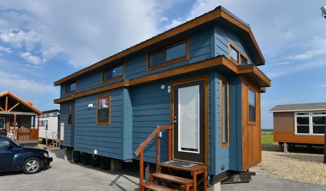 This 399-square-foot tiny home has 4 bedrooms and can sleep up to 10