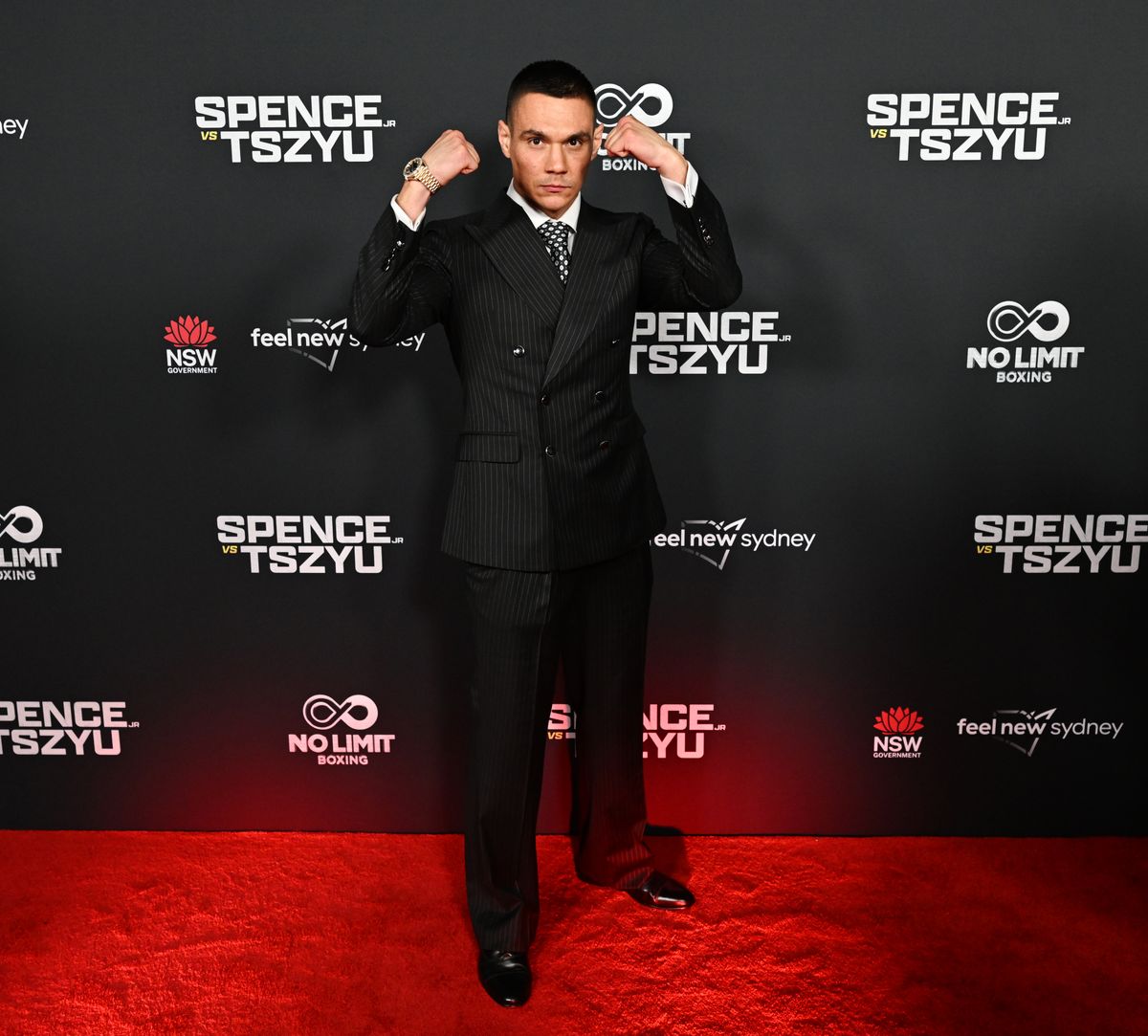 Tim Tszyu on the red carpet at Tuesday's Grand Arrivals in Sydney.