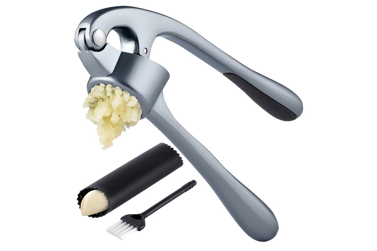 Zulay Kitchen Premium Garlic Press Set