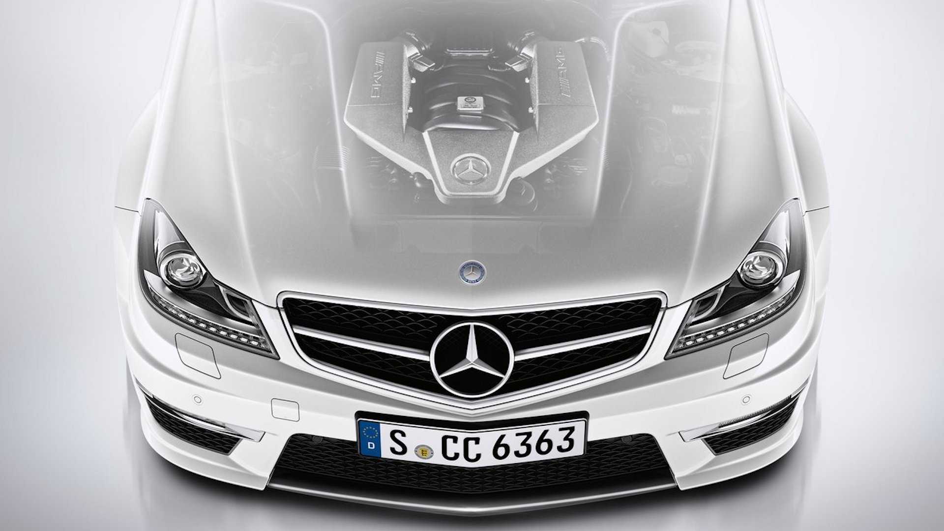 2012 Mercedes-AMG C63 6.2L NA M156 AMG V8 Engine Ghost View