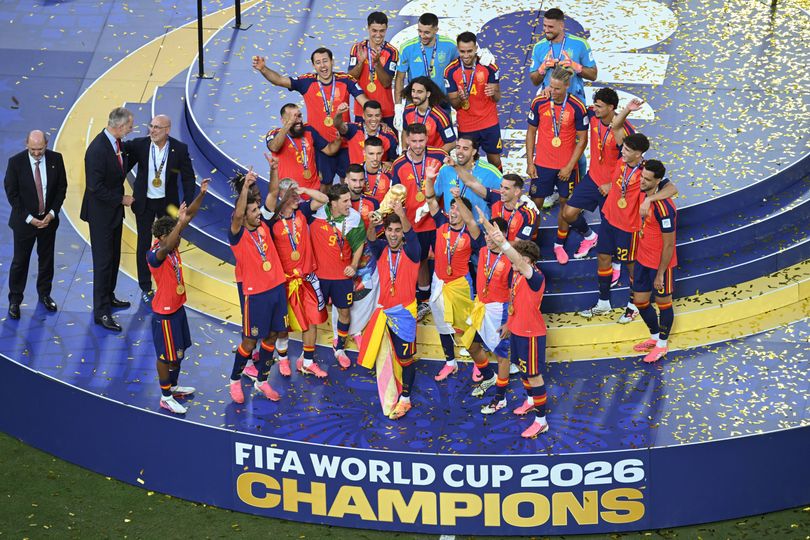 Spain celebrate the World Cup win