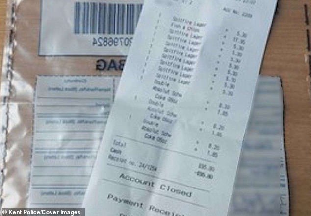 He previously raked up a bill of £95.80 at The Royal Hotel in Deal before claiming a friend had a room booked, which the bill could go on