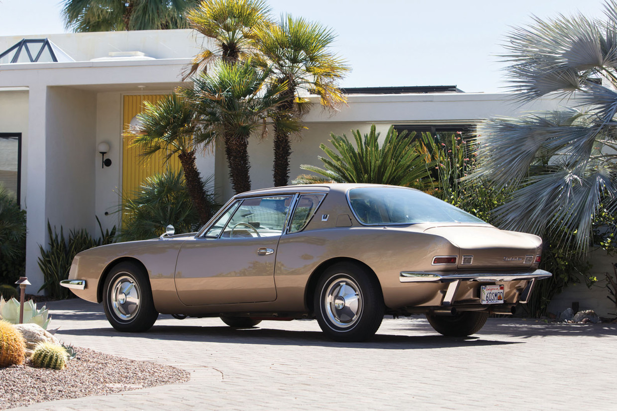 Studebaker Avanti classic car rear three-quarter shot