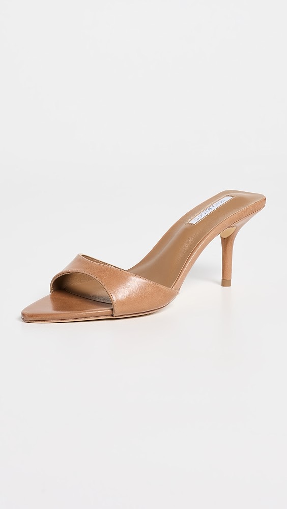 Hallie Heeled Mules - Tan Vintage