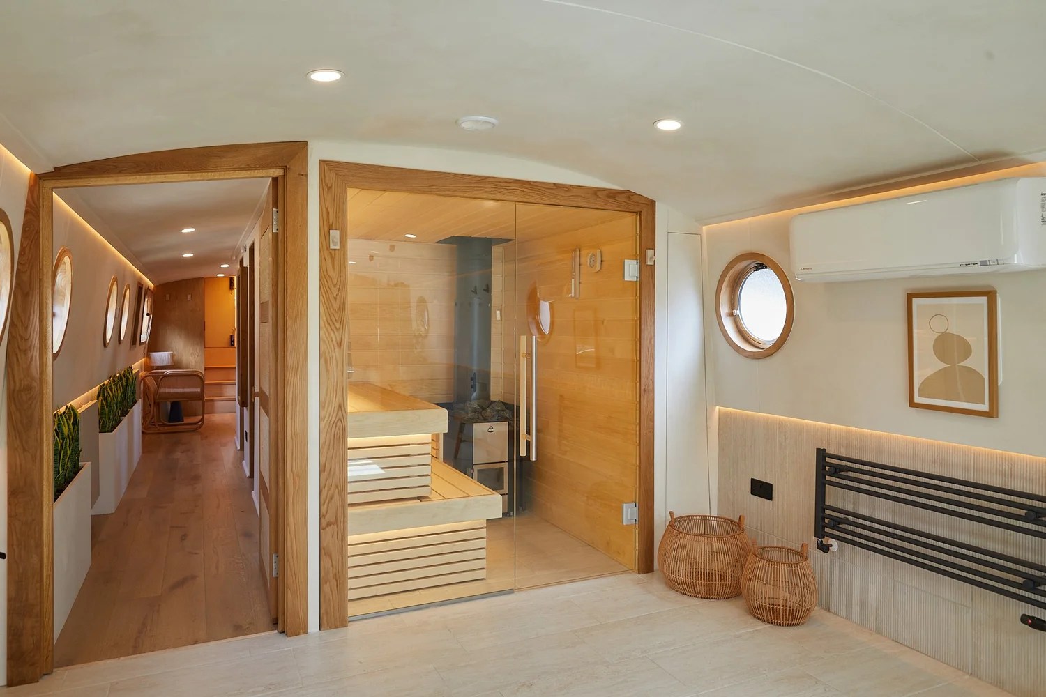 The sauna on the Maria Alexander