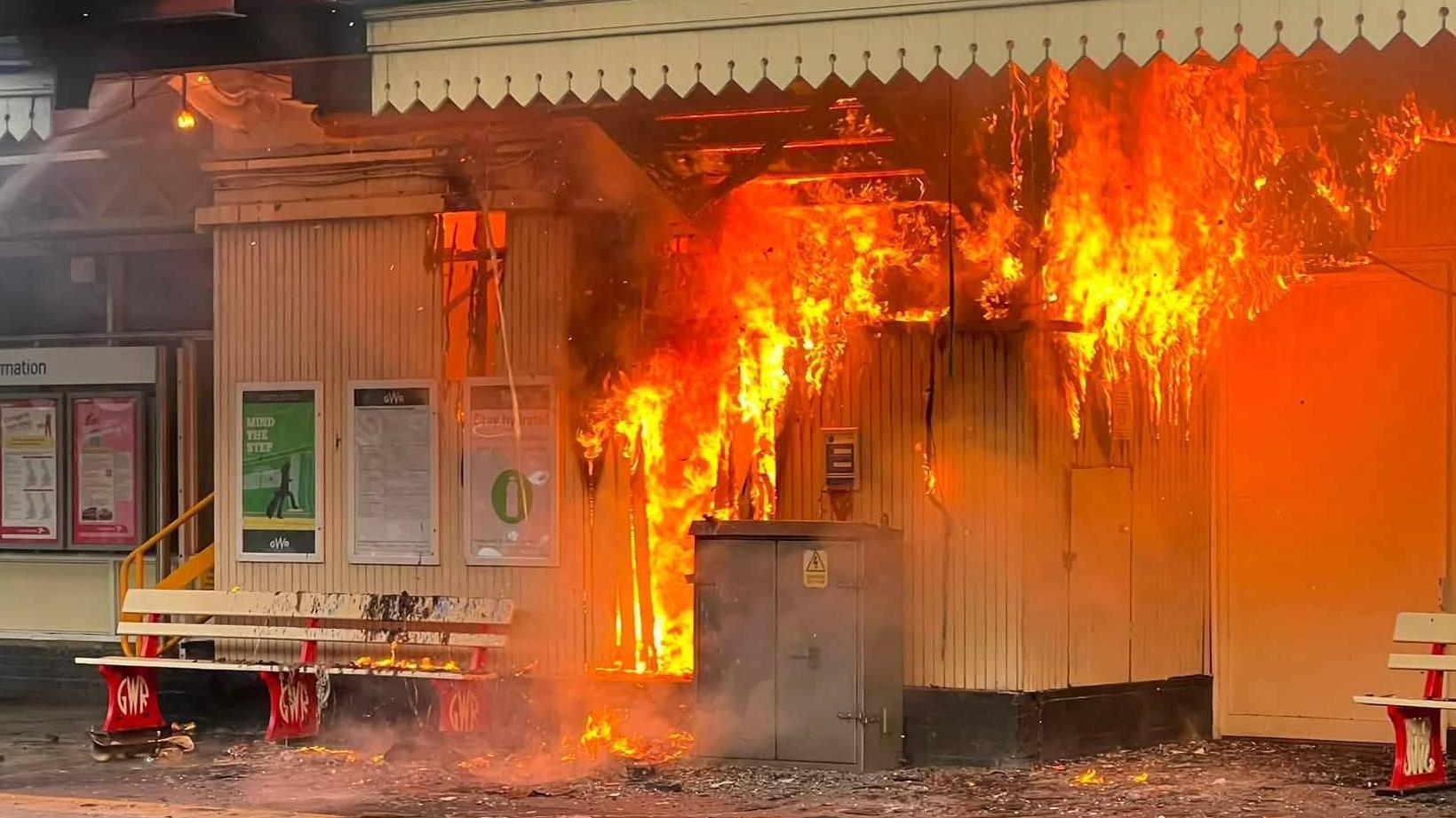 Three boys arrested after station fire