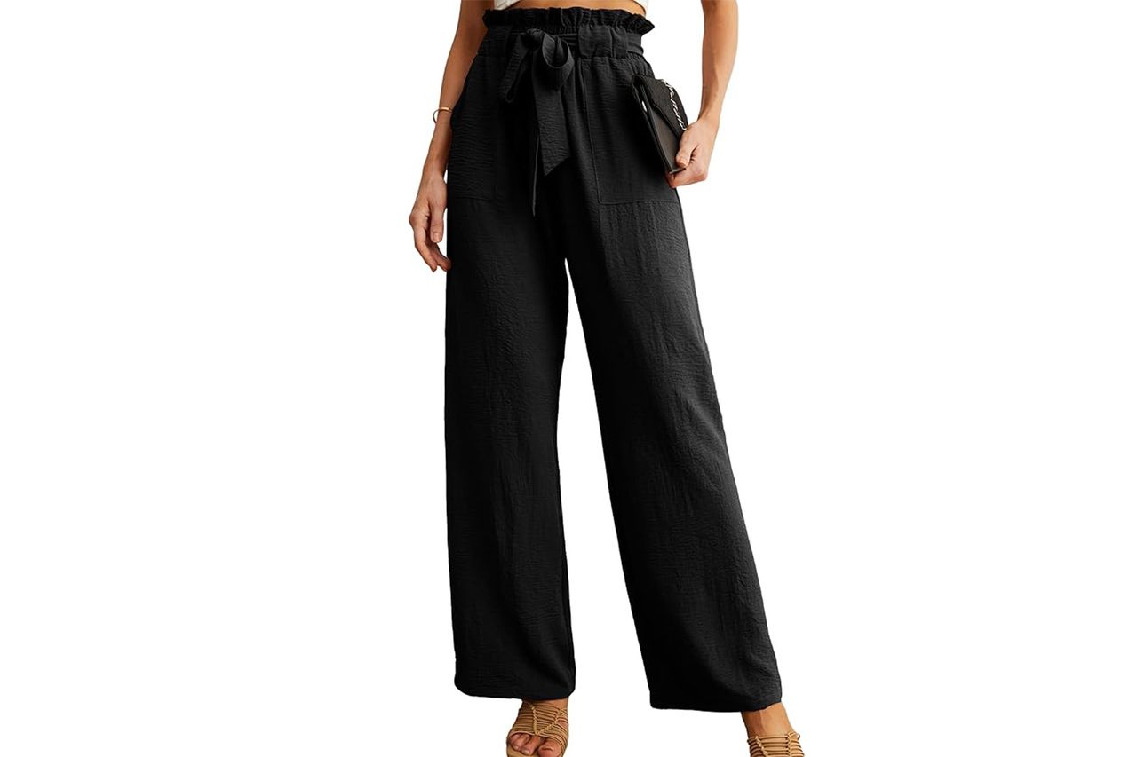 IWOLLENCE Women High Waist Palazzo Pants