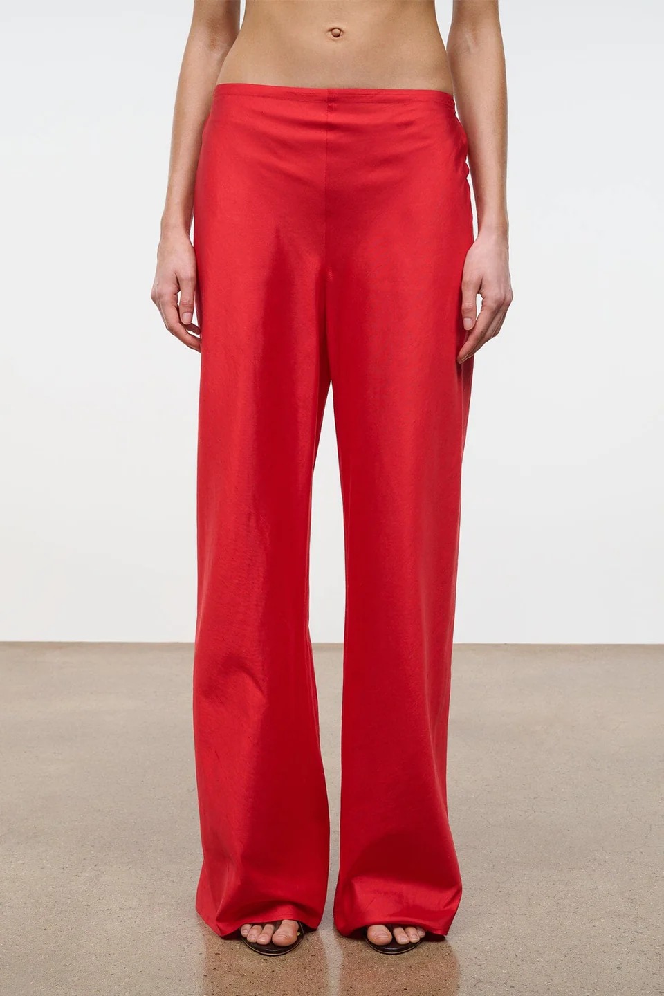 Stroll Silk-Dupioni Wide-Leg Pants