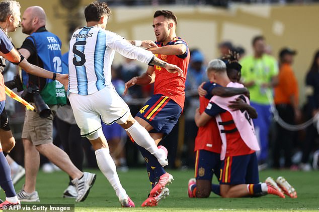 Paredes was involved in clashes with Spain's players but Gavi said he shouldn't face a ban