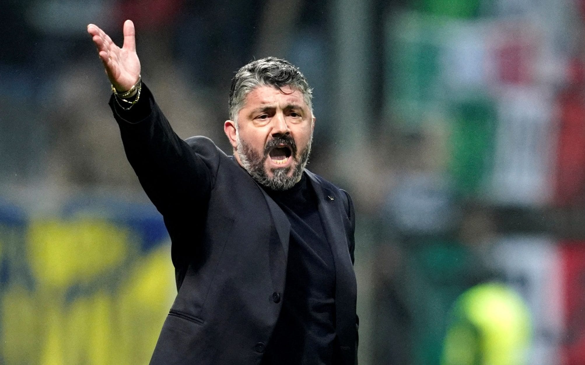 Gennaro Gattuso shouting on sideline