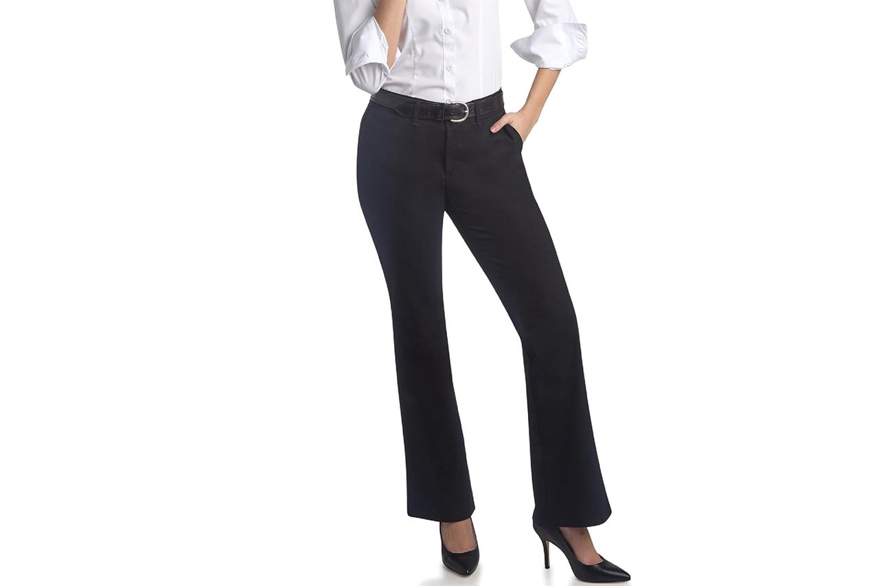 Dickies Women's Flat Front Stretch Cotton Blend Pants