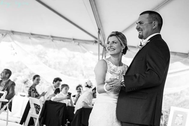 The author and her husband on their wedding day in May 2015.