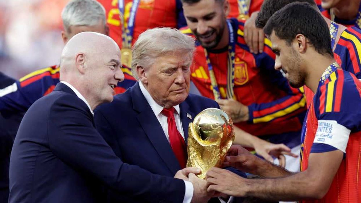 Video of Donald Trump and Melania at World Cup goes viral - but there's a problem