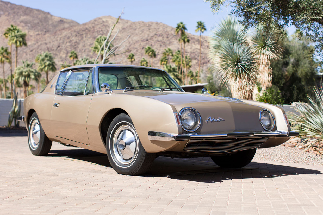 The Studebaker Avanti classic car front three-quarter view