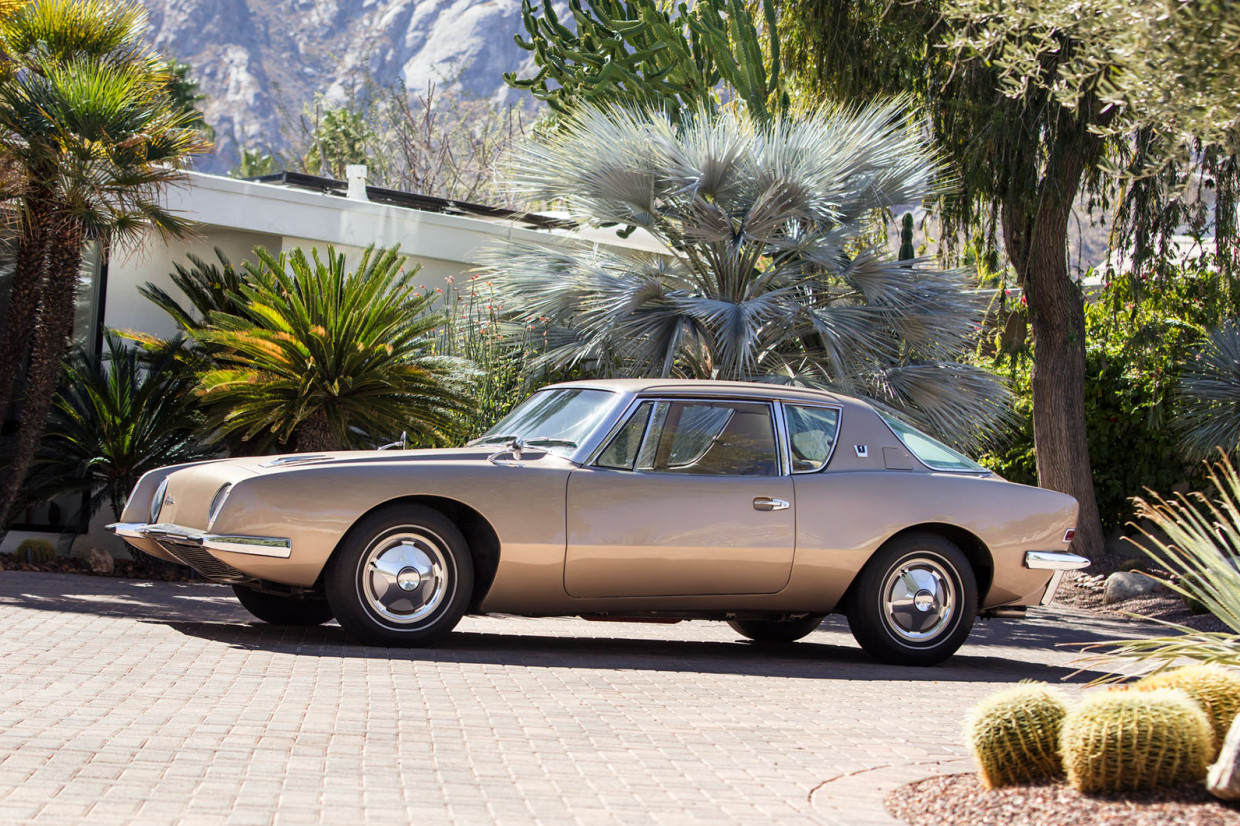Studebaker Avanti classic car in gold