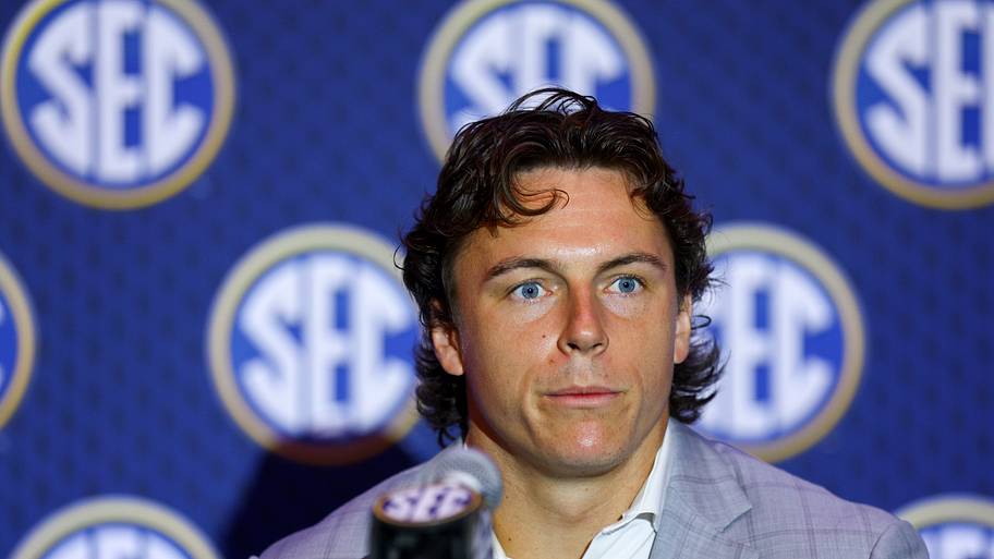 John Mateer at 2026 SEC Media Days.