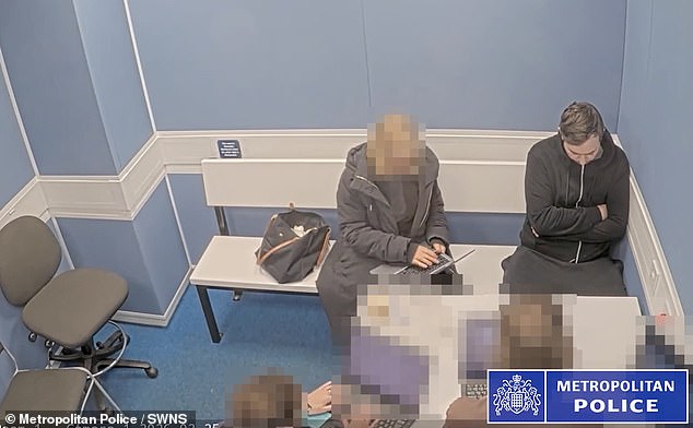 Durkan is pictured here being questioned during a police interview