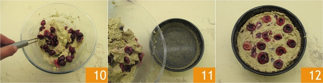 Buckwheat Cake with Apricots and Cherries
