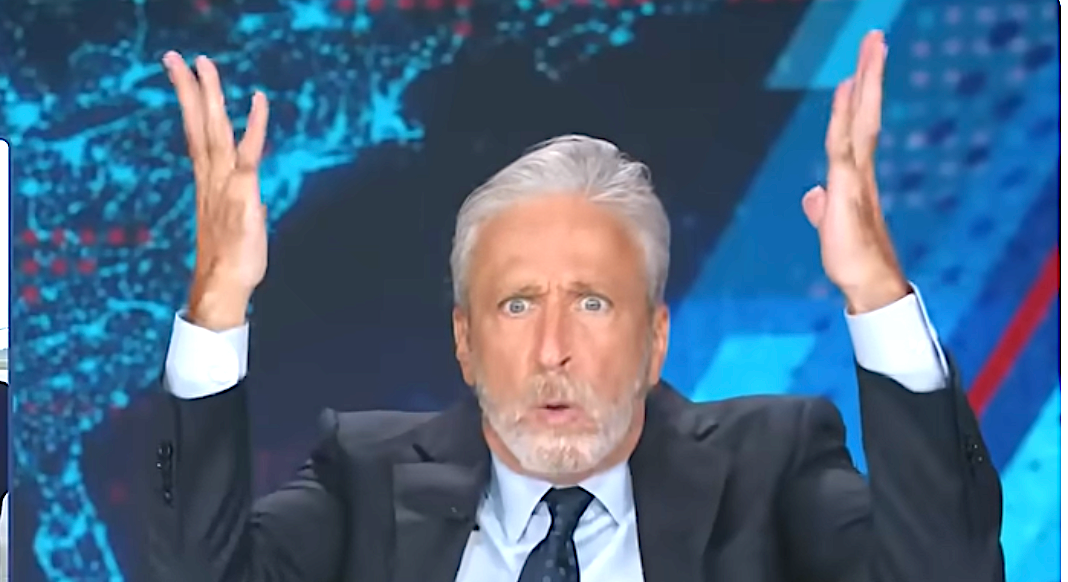 Jon Stewart blows mind over 'backup Trump' he spots with president in same frame