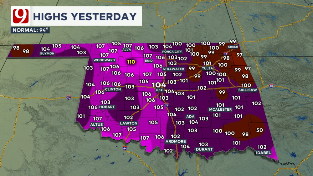 Not as hot today with a weak cool front! Your Wednesday forecast here.