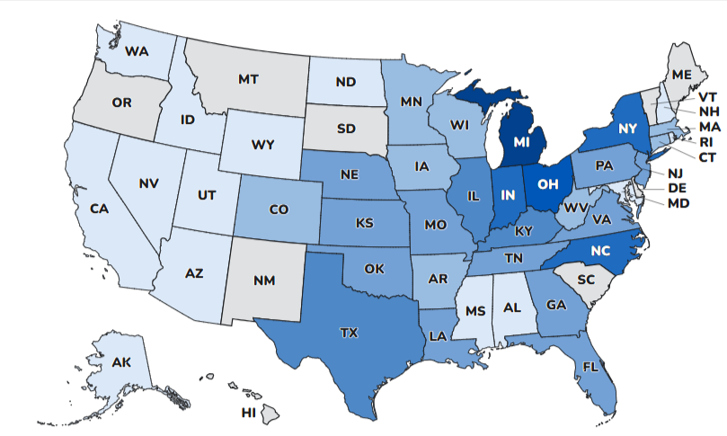4,200+ cyclosporiasis cases in 41 states. How many in Jacksonville?