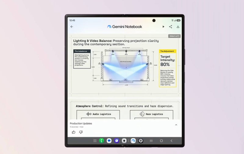 Gemini Notebook comes to foldables. | Image by Samsung