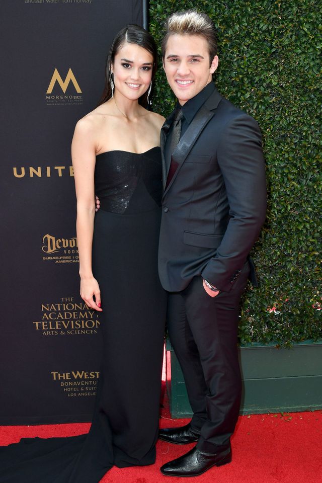 True O'Brien and Casey Moss arrive at the 43rd annual Daytime Emmy Awards in L.A. on May 1, 2016
