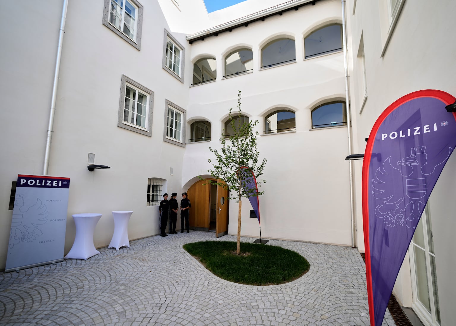 The new police station is located at the site of Adolf Hitler’s birth (Matthias Schrader/AP)