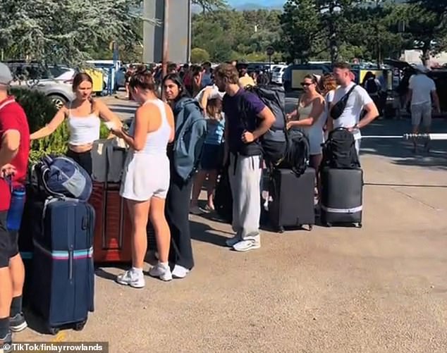 Over in Montenegro's Tivat Airport, large lines were seen outside the travel hub