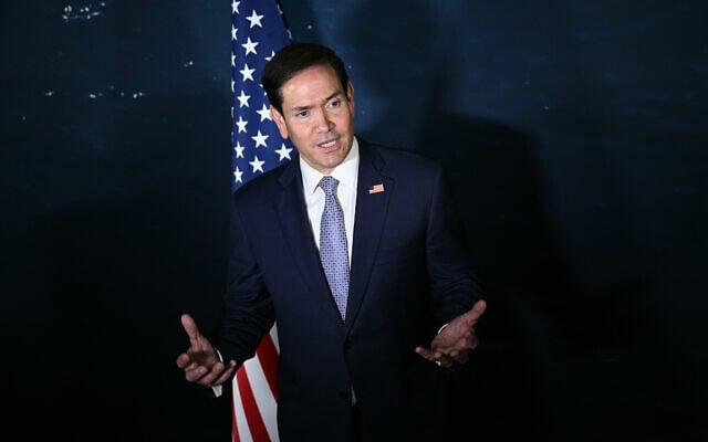 US Secretary of State Marco Rubio speaks during a press conference on the sidelines of the Association of Southeast Asian Nations (ASEAN) Foreign Ministers’ Meeting in Pasay, Metro Manila, Philippines July 22, 2026. (Brendan Smialowski/Pool Photo via AP)