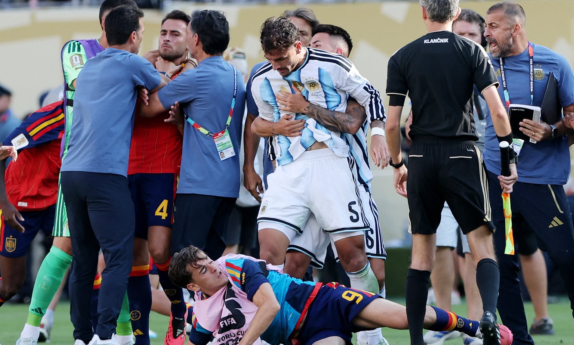 Spain star who was attacked by Argentina players insists they shouldn't be banned amid FIFA probe