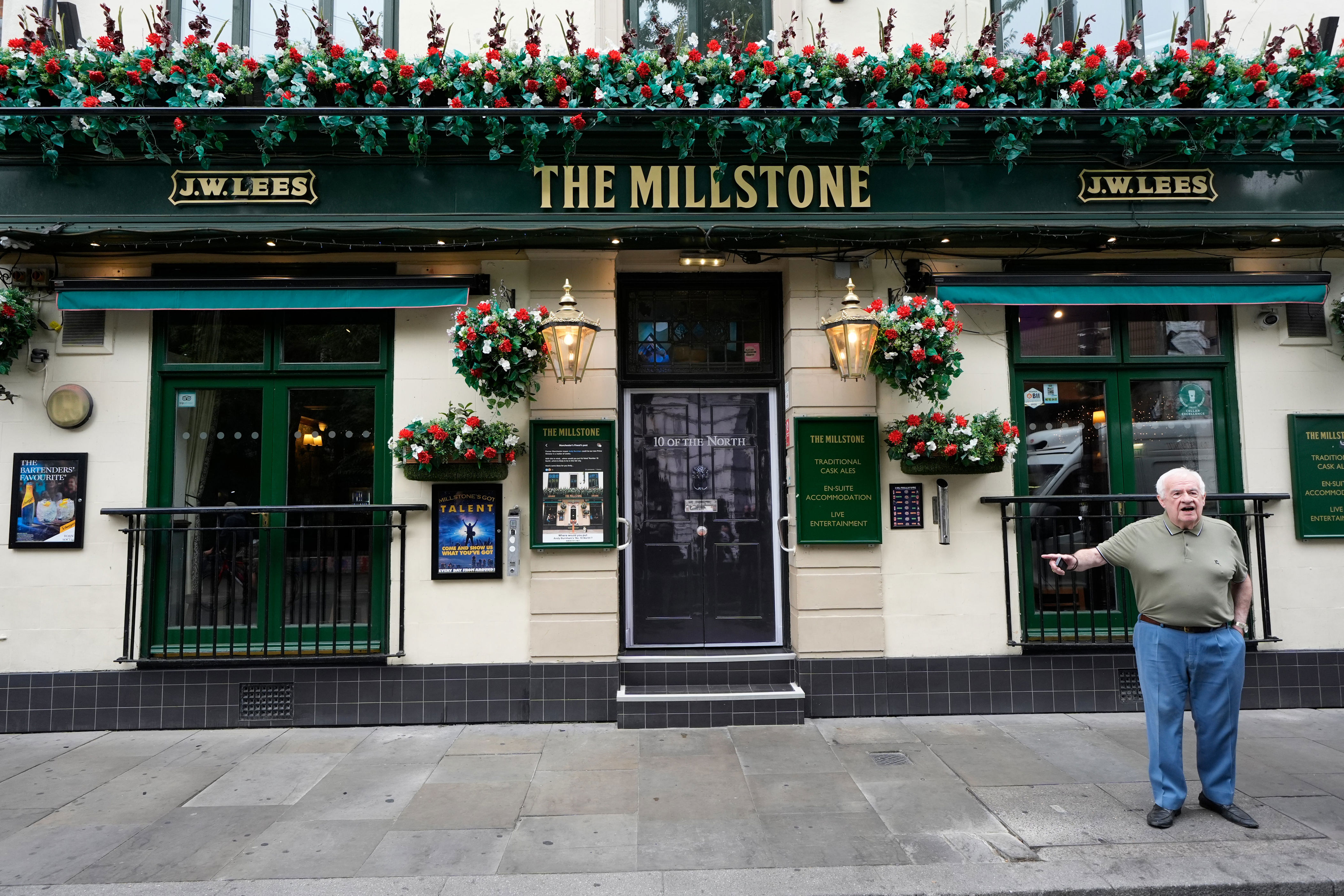 The Millstone pub located in Manchester city centre, has installed a replica front door of Number 10 Downing Street with