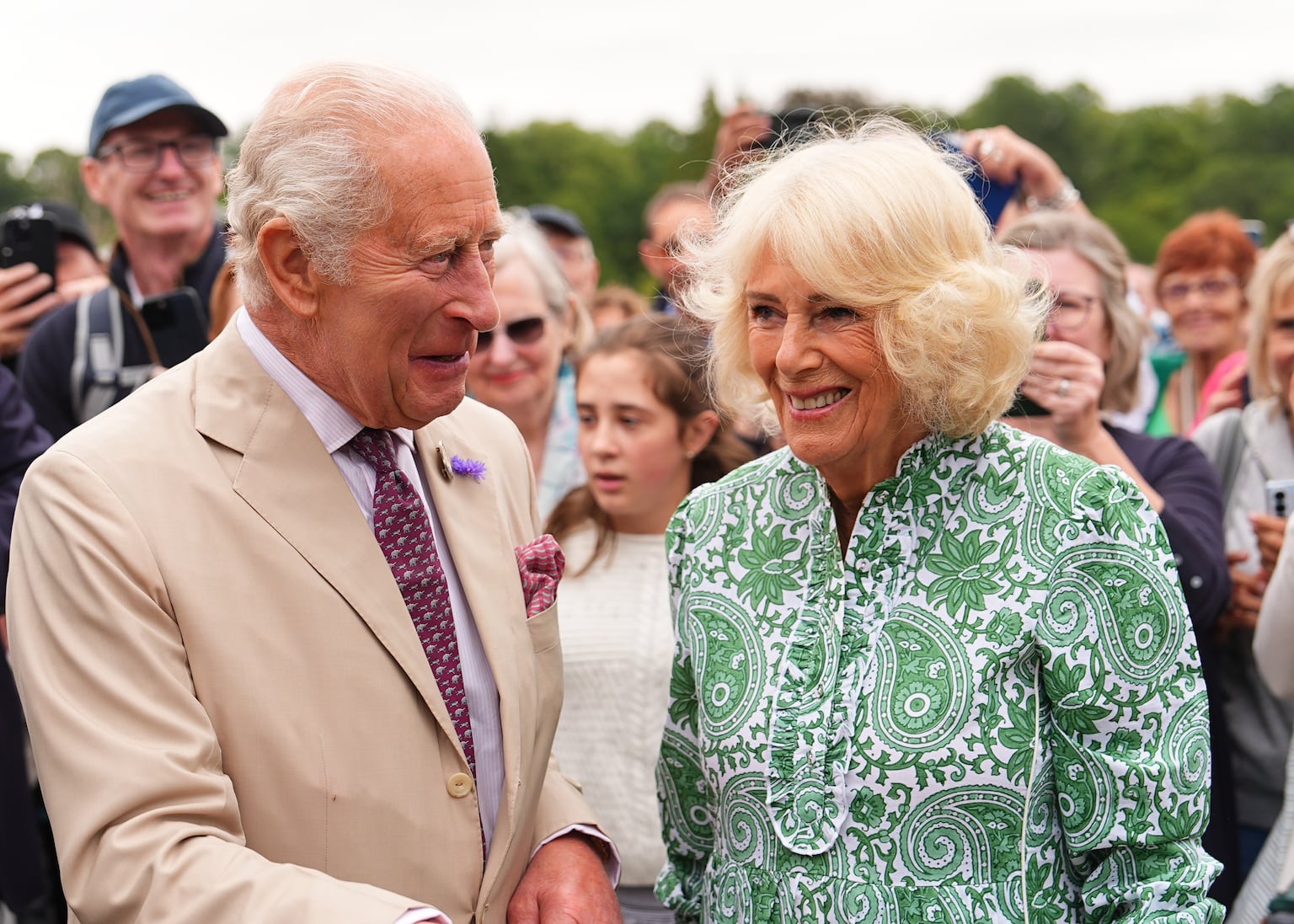 King and Queen present awards on visit to first RHS Sandringham Flower Show
