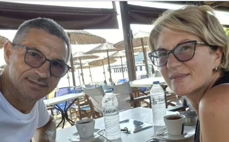 Svetlana Grkovi&cacute; desperately clung to her husband's legs as his head was buffeted by 600kph winds