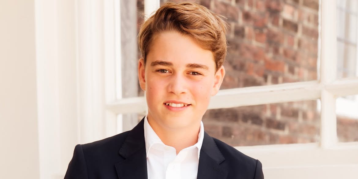 Prince George looks like a future king as he officially becomes a teenager